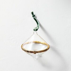 NWT Glass and Brass Pendant Hinge Ornament - Hearth & Hand x 1